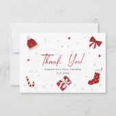 サンタベビークリスマスベビーシャワー サンキューカード (正面)