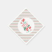 サンタベビークリスマスベビーシャワー スタンダードカクテルナプキン (角)