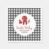 サンタベビークリスマスベビーシャワー スタンダードカクテルナプキン (正面)