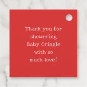 サンタベビークリスマスベビーシャワー フェイバータグ (裏面)