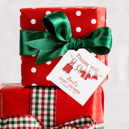 サンタベビークリスマスベビーシャワー フェイバータグ