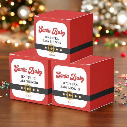 サンタベビークリスマスベビーシャワー フェイバーボックス