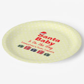 サンタベビークリスマスベビーシャワー ペーパープレート (アングル)