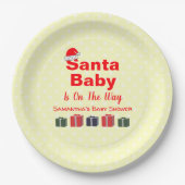 サンタベビークリスマスベビーシャワー ペーパープレート (正面)