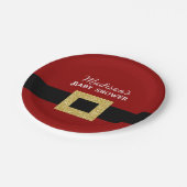 サンタベビークリスマスベビーシャワー ペーパープレート (アングル)