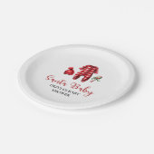 サンタベビークリスマスベビーシャワー ペーパープレート (アングル)