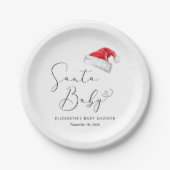 サンタベビークリスマスベビーシャワー ペーパープレート (正面)