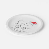 サンタベビークリスマスベビーシャワー ペーパープレート (アングル)