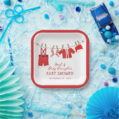 サンタベビークリスマスベビーシャワー ペーパープレート (パーティー)