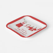 サンタベビークリスマスベビーシャワー ペーパープレート (傾斜あり)