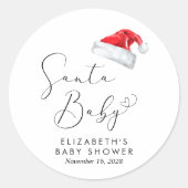 サンタベビークリスマスベビーシャワー ラウンドシール (正面)