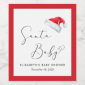 サンタベビークリスマスベビーシャワー ワインラベル (シングルラベル)