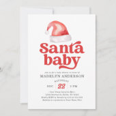 サンタベビークリスマスベビーシャワー 招待状 (正面)