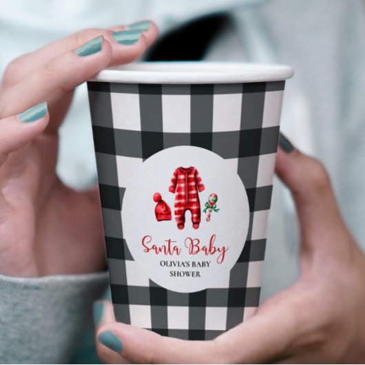 サンタベビークリスマスベビーシャワー 紙コップ
