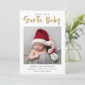 サンタベビークリスマスホリデーベビーフォト誕生 案内状 (スタンド正面)