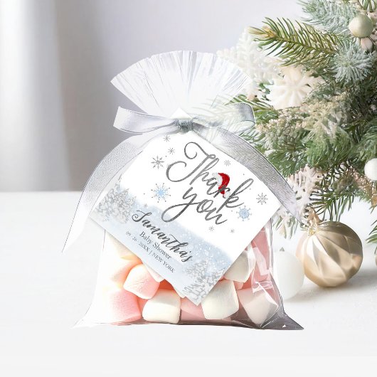 サンタベビークリスマスボーイ赤ちゃんシャワーありがとう フェイバータグ