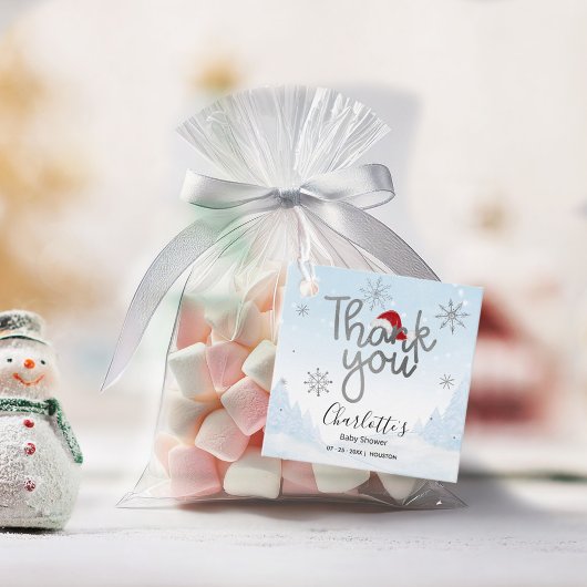 サンタベビークリスマスボーイ赤ちゃんシャワーありがとう フェイバータグ
