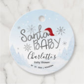 サンタベビークリスマスボーイ赤ちゃんシャワー フェイバータグ (正面)