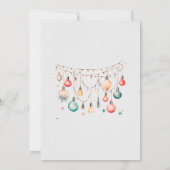 サンタベビークリスマスボールオーナメントベビーシャワー 招待状 (裏面)