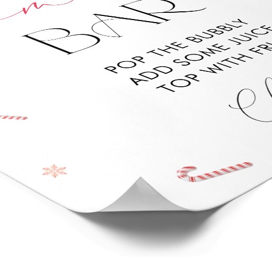 サンタベビークリスマスマムオーサバーベビーシャワー ポスター (角)