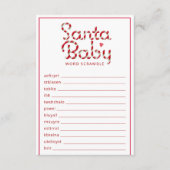 サンタベビークリスマスワードスクランブルゲーム エンクロージャーカード (正面)