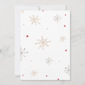 サンタベビークリスマス服ベビーシャワー 招待状 (裏面)