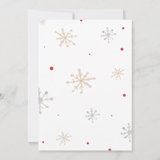 サンタベビークリスマス服ベビーシャワー 招待状 (裏面)