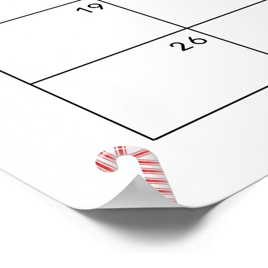 サンタベビークリスマス期日カレンダーを推測 ポスター (角)