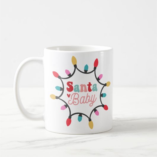 サンタベビークリスマス軽いコーヒーマグ コーヒーマグカップ (左)