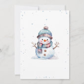 サンタベビークリスマス雪だるまベビーシャワーパーティー 招待状 (裏面)