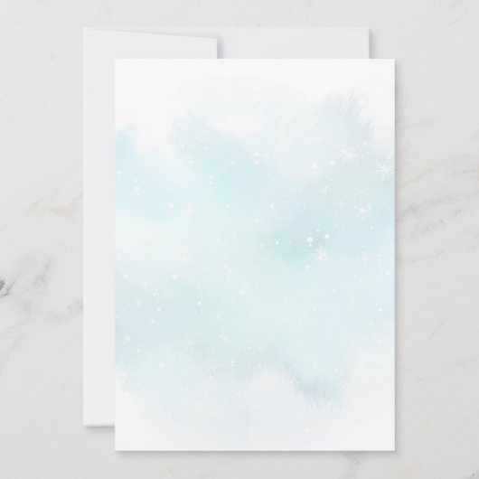 サンタベビークリスマス雪だるまベビーシャワー 招待状 (裏面)