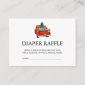 サンタベビーシャワーおむつラッフルクリスマス エンクロージャーカード (正面)