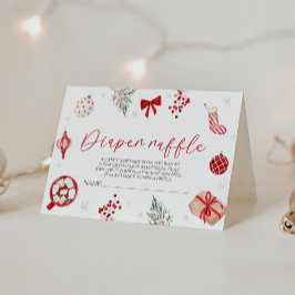 サンタベビーシャワーおむつラッフル エンクロージャーカード
