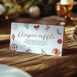 サンタベビーシャワーおむつラッフル エンクロージャーカード