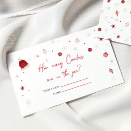 サンタベビーシャワーお菓子の数 エンクロージャーカード