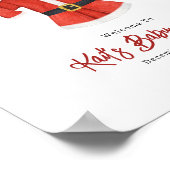 サンタベビーシャワーガールドレスウェルカム ポスター (角)