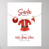 サンタベビーシャワーガールドレスウェルカム ポスター (正面)