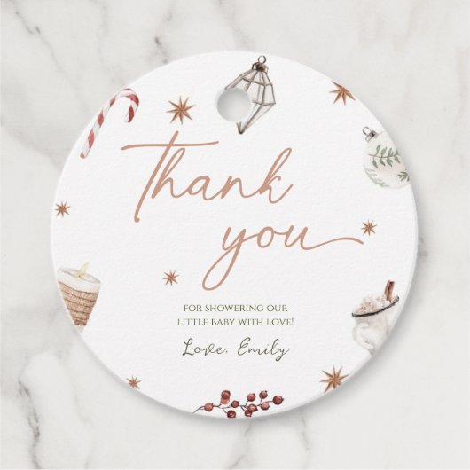 サンタベビーシャワークリスマスギフトラベル フェイバータグ (正面)