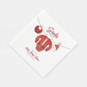 サンタベビーシャワークリスマスホリデーウィンターウェルカム スタンダードランチョンナプキン (角)