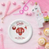 サンタベビーシャワークリスマスホリデーウィンターウェルカム ペーパープレート (パーティー)