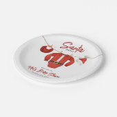 サンタベビーシャワークリスマスホリデーウィンターウェルカム ペーパープレート (アングル)