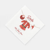 サンタベビーシャワークリスマスホリデーウィンタードレス スタンダードランチョンナプキン (角)