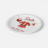 サンタベビーシャワークリスマスホリデーウィンタードレス ペーパープレート (アングル)