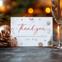 サンタベビーシャワーサンキューカード