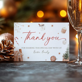 サンタベビーシャワーサンキューカード 招待状