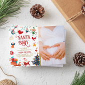 サンタベビーシャワーフォト招待状 招待状