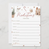 サンタベビーシャワー予測ベビーカード 招待状 (正面)