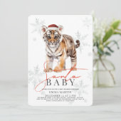 サンタベビータイガースノーフレークスベビーシャワー 招待状 (スタンド正面)