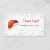 サンタベビーハットベビーシャワーおむつラッフル エンクロージャーカード (正面)