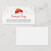 サンタベビーハットベビーシャワーブックベビー エンクロージャーカード (正面/裏面)